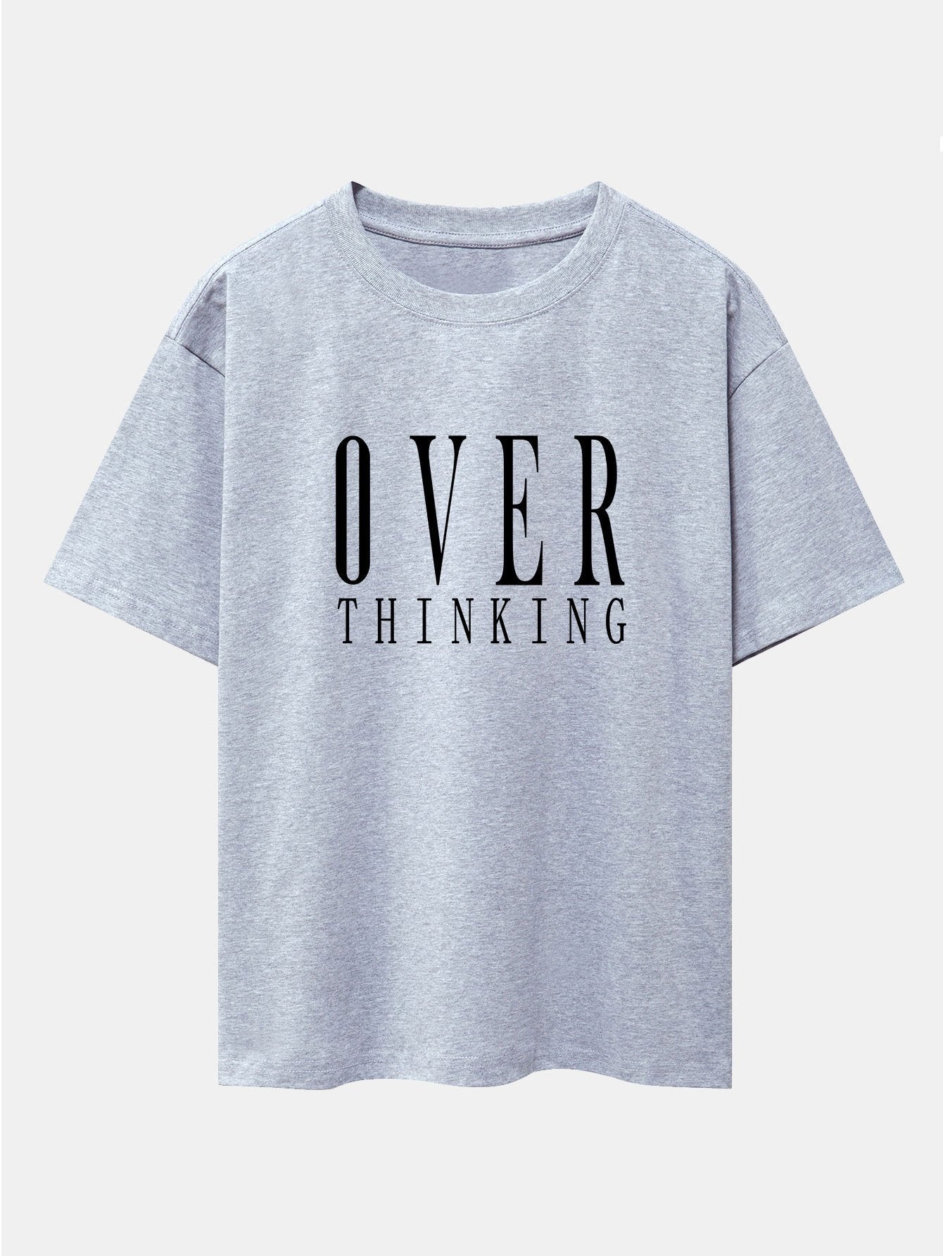 Slogan Print Drop Shoulder Oversize T-Shirt