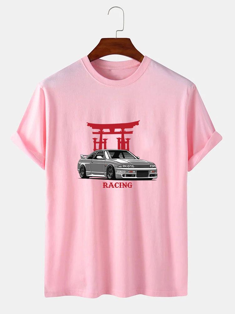 Japanese Shrine Car Print T-Shirt