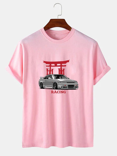 Japanese Shrine Car Print T-Shirt