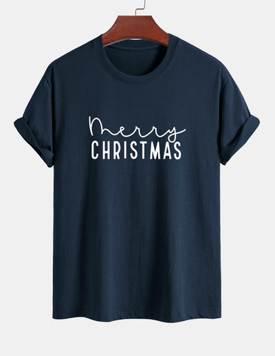 Regular Fit Christmas Print Cotton T-Shirt