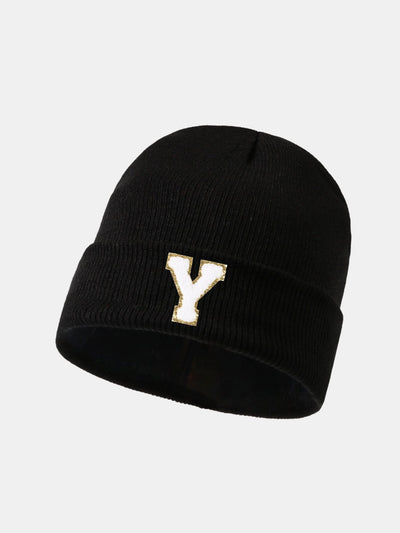 1pc Letter  A-Z Warm Knit Beanie Hat