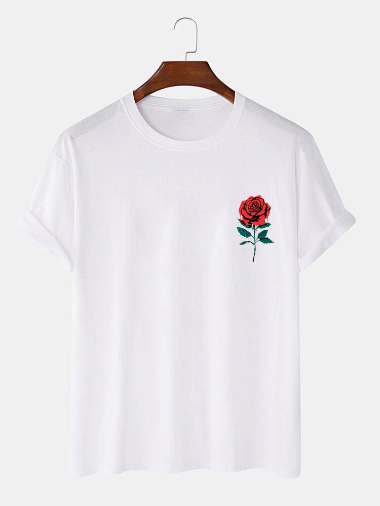 Dissolving Rose Slogan Print T-Shirt