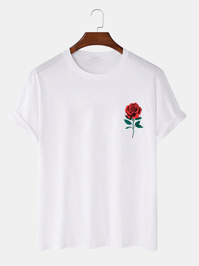 Dissolving Rose Slogan Print T-Shirt