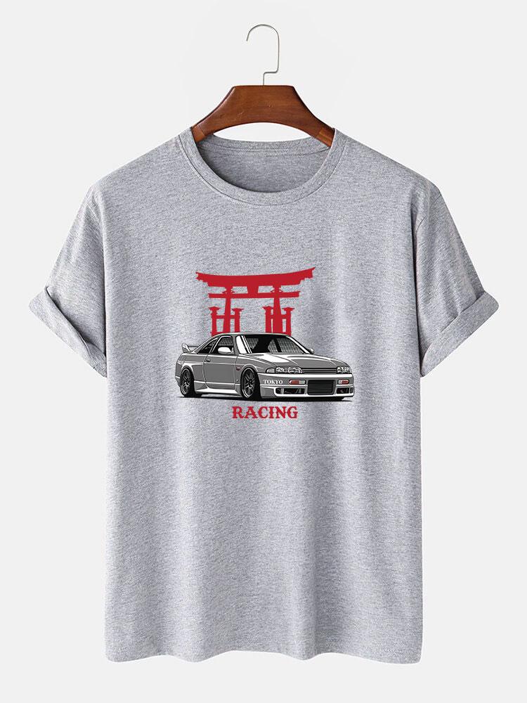 Japanese Shrine Car Print T-Shirt
