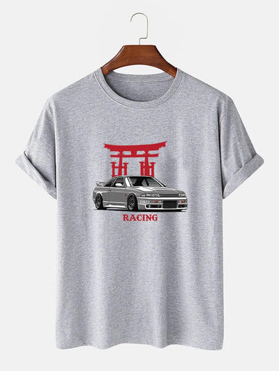 Japanese Shrine Car Print T-Shirt