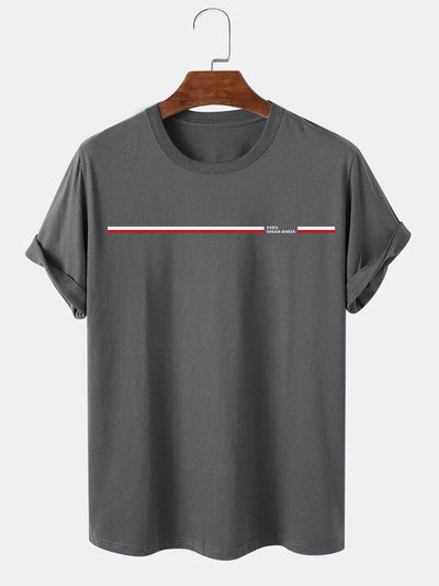 Paris Dream Maker Stripe Print T-Shirts