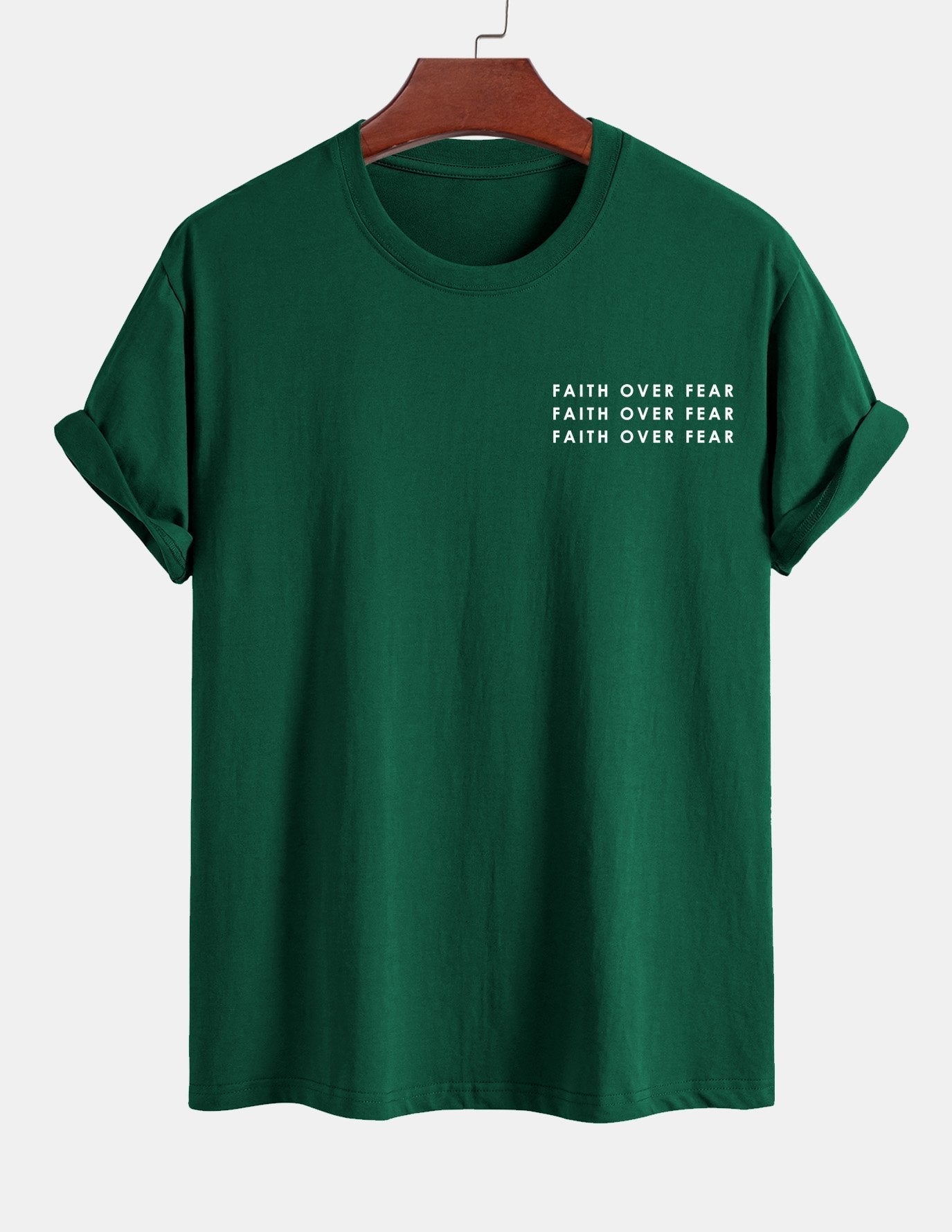 Regular Fit Slogan Print Cotton T-Shirt