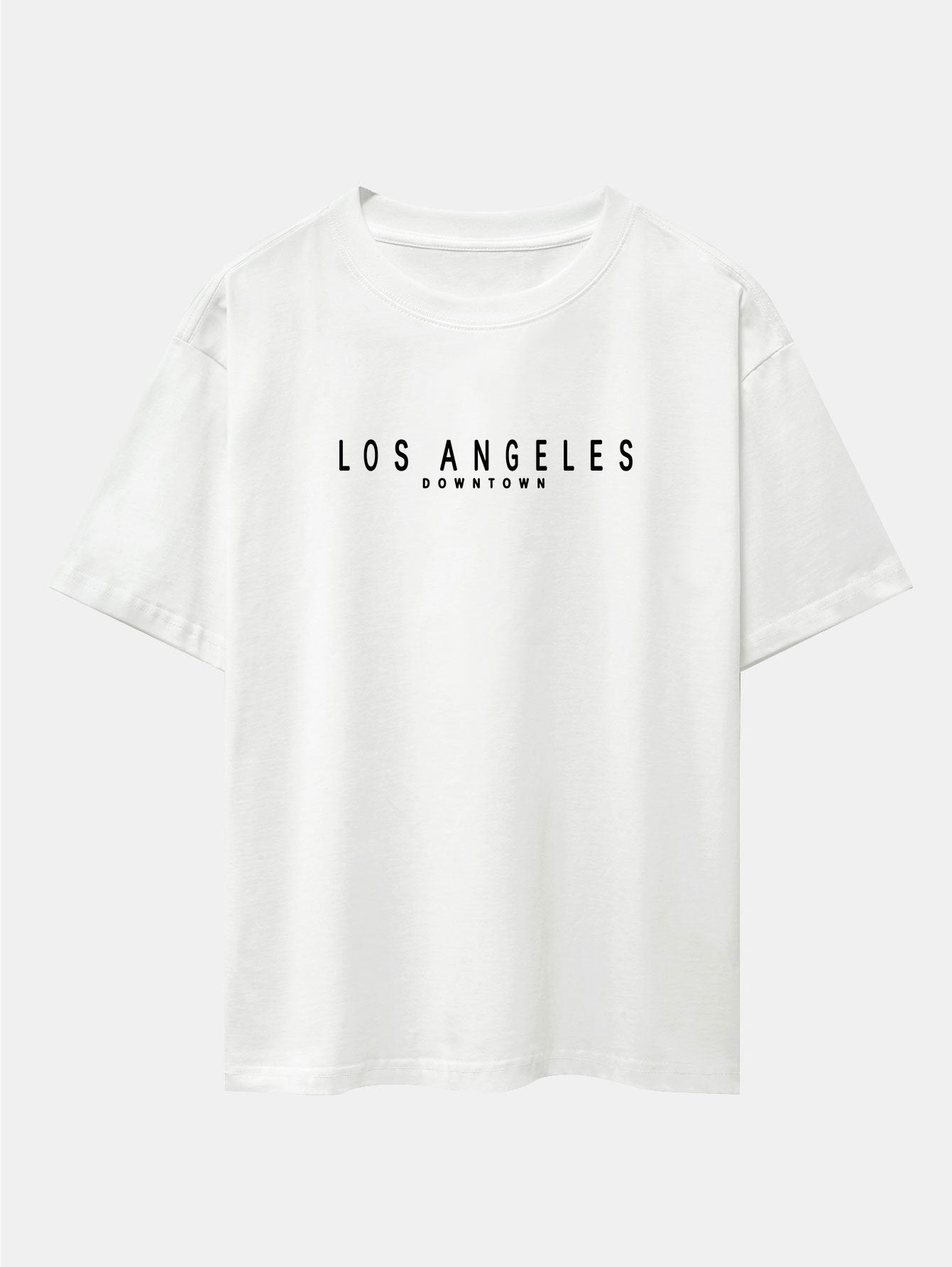 Los Angeles Print Drop Shoulder Oversize T-Shirt