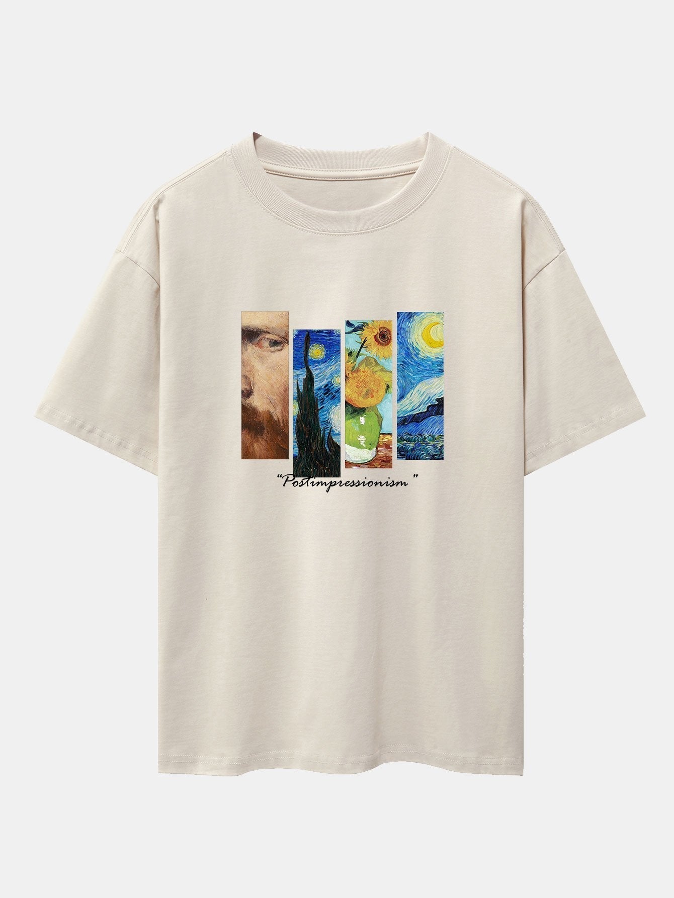 Starry Sky Sunflower Print Drop Shoulder Oversize T-Shirt