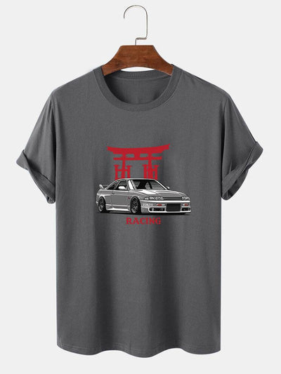 Japanese Shrine Car Print T-Shirt
