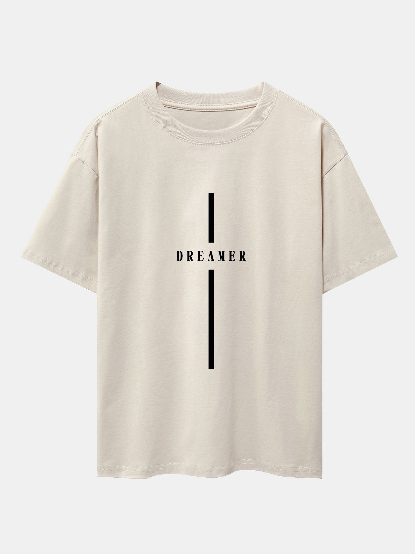 Stripe Dreamer Print Drop Shoulder Oversize T-Shirt