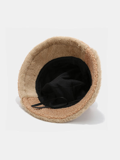 Teddy Color Block Warm Bucket Hat