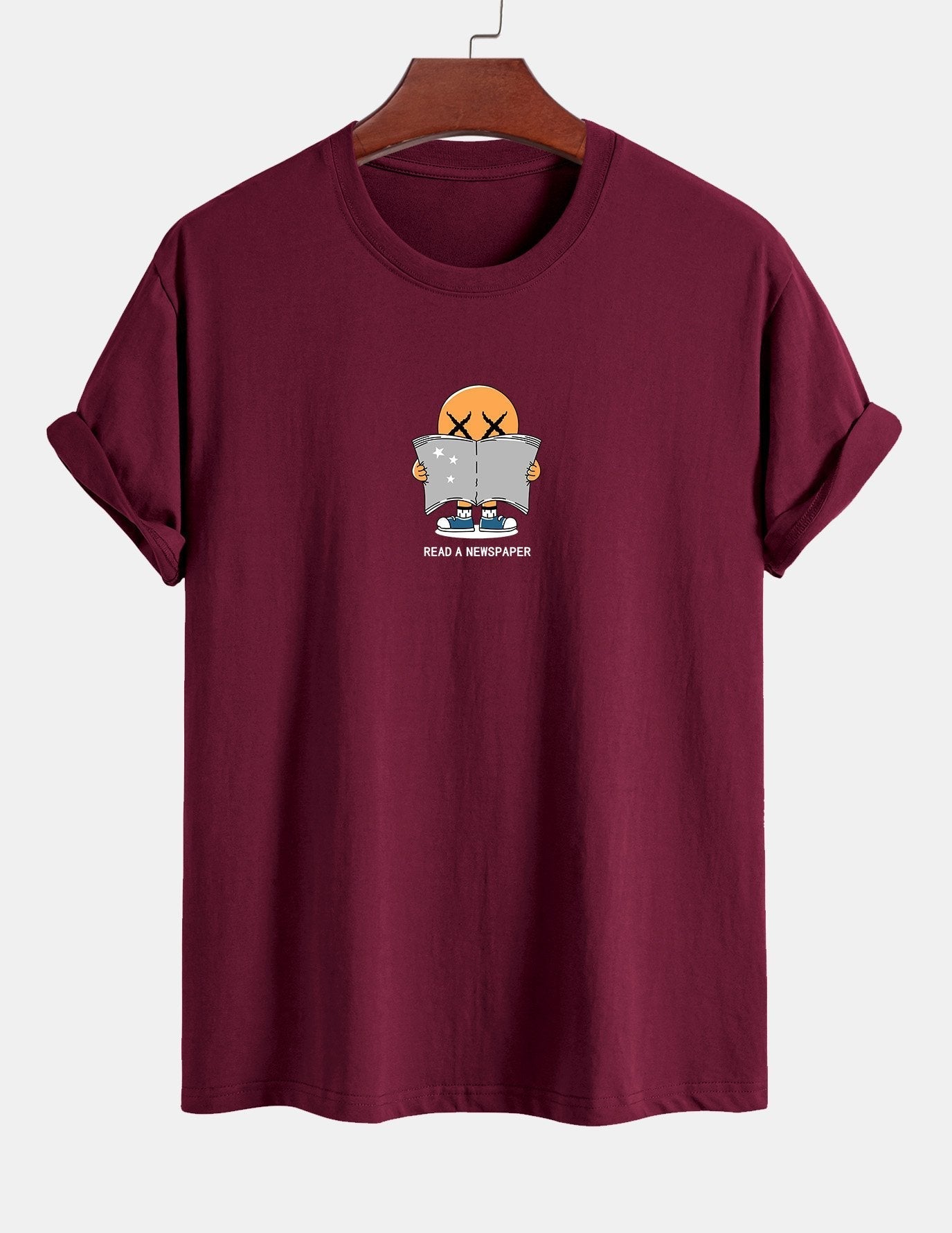 Regular Fit Reading Print Cotton T-Shirt
