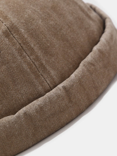 Vintage Hip Hop Washed Brimless Hat
