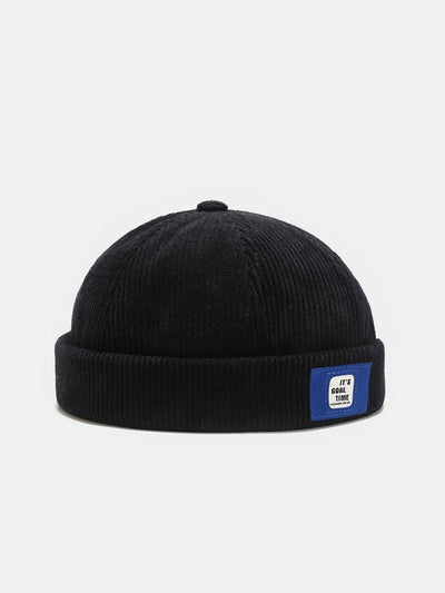 Japanese Harajuku Style Retro Corduroy Brimless Hat