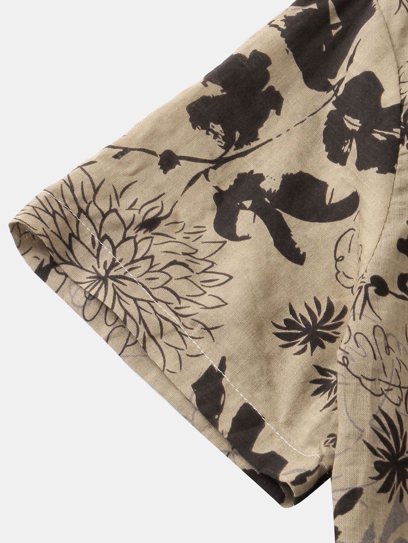 Ink Floral Print Button Up Shirt