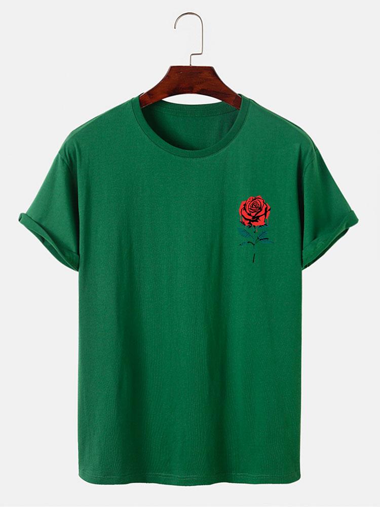 Dissolving Rose Slogan Print T-Shirt