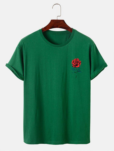 Dissolving Rose Slogan Print T-Shirt