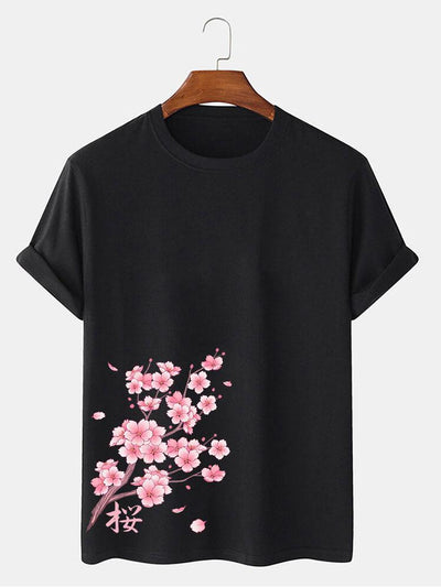 Cherry Blossoms Print T-Shirt