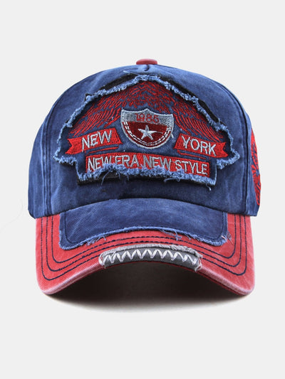 New York Patch Washed Distressed Baseball Cap