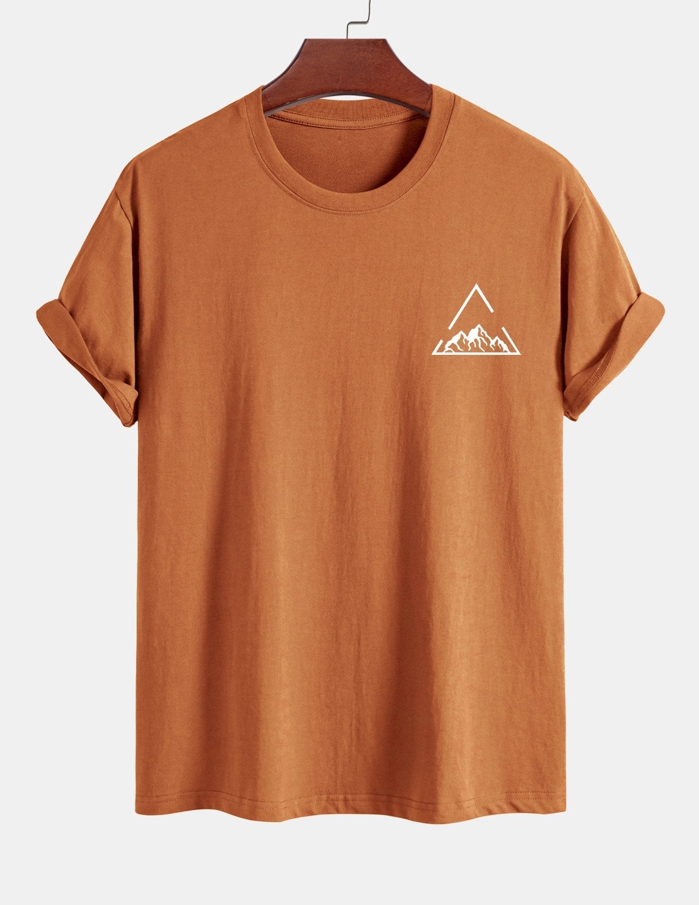 Regular Fit Mountain Print Cotton T-Shirt