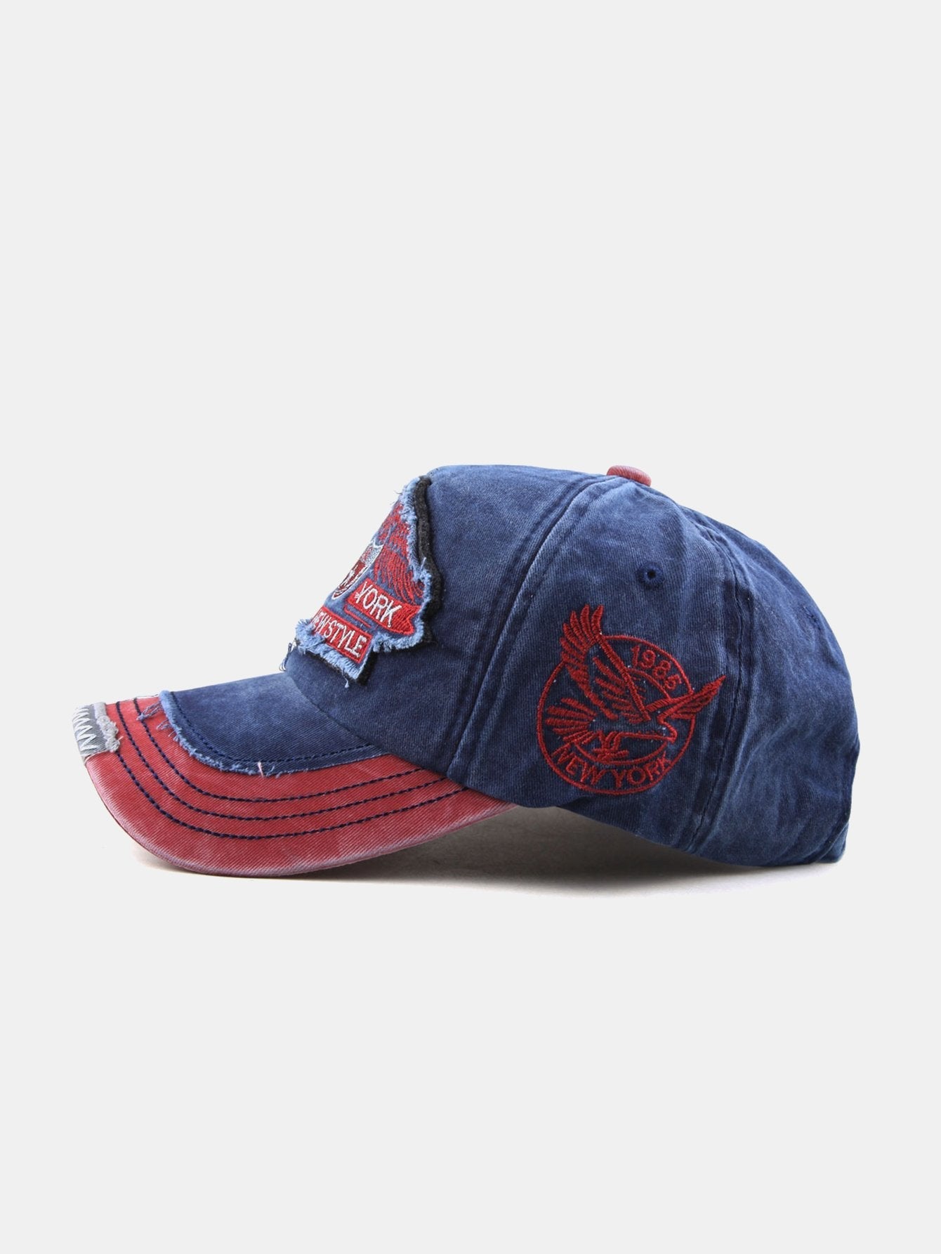 New York Patch Washed Distressed Baseball Cap