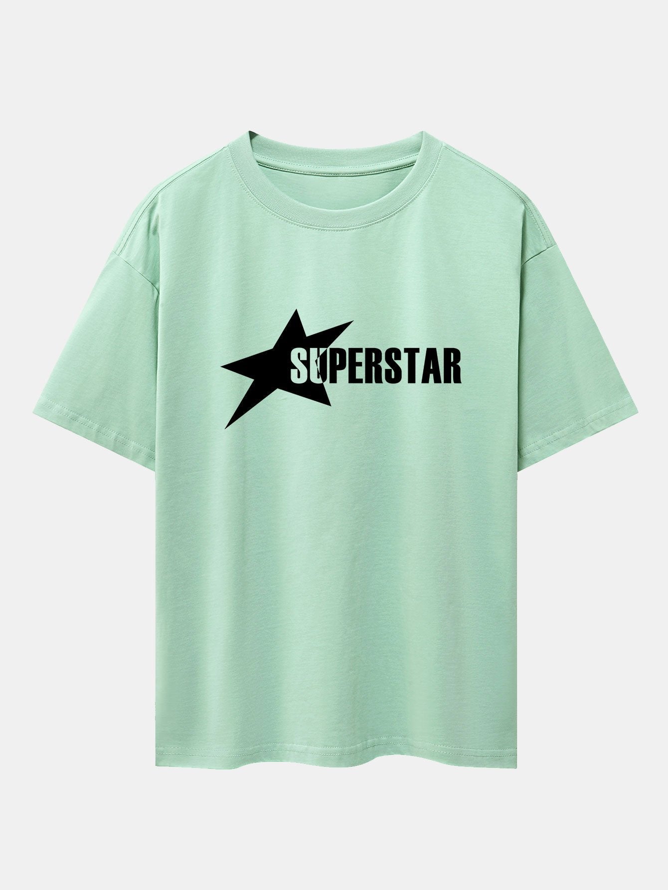 Superstar Print Drop Shoulder Oversize T-Shirt