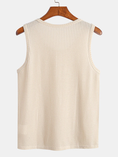 3 Pieces Waffle Knit Tank Top