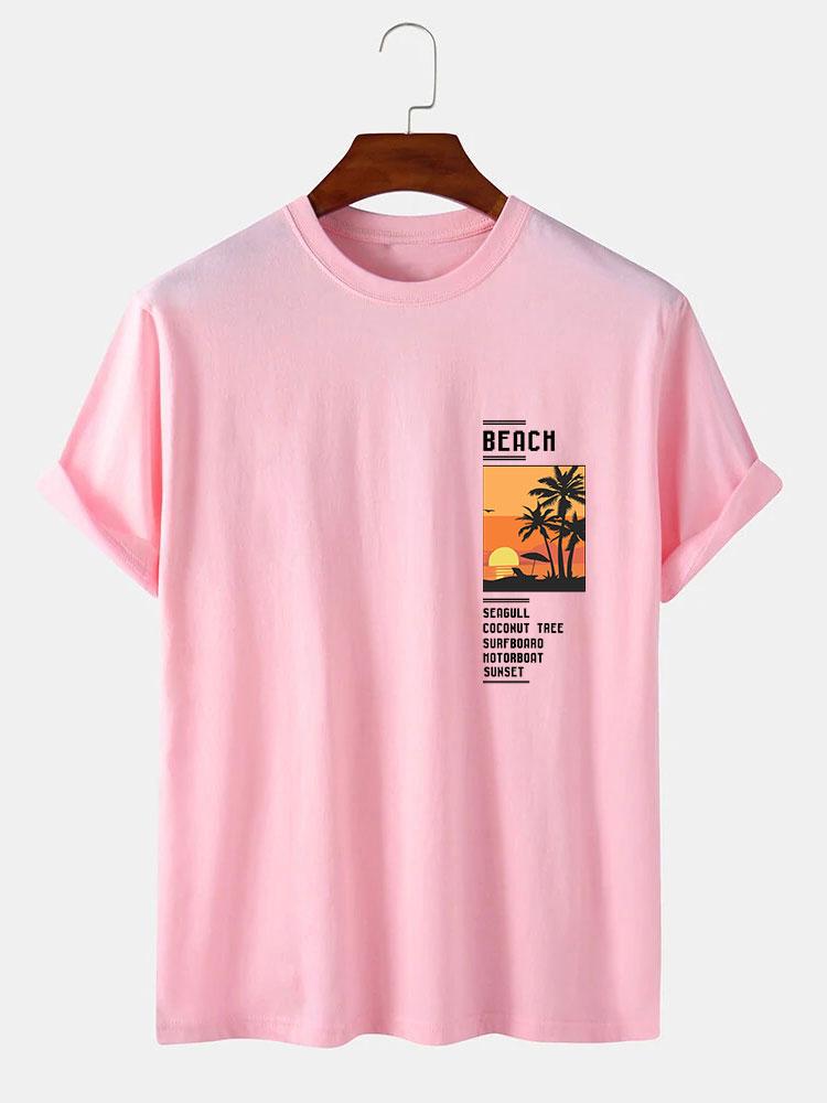 Beach Scenery Slogan Print T-Shirt