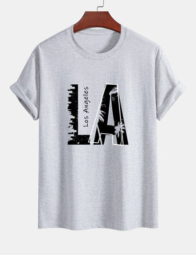Regular Fit Los Angeles Print Cotton T-Shirt