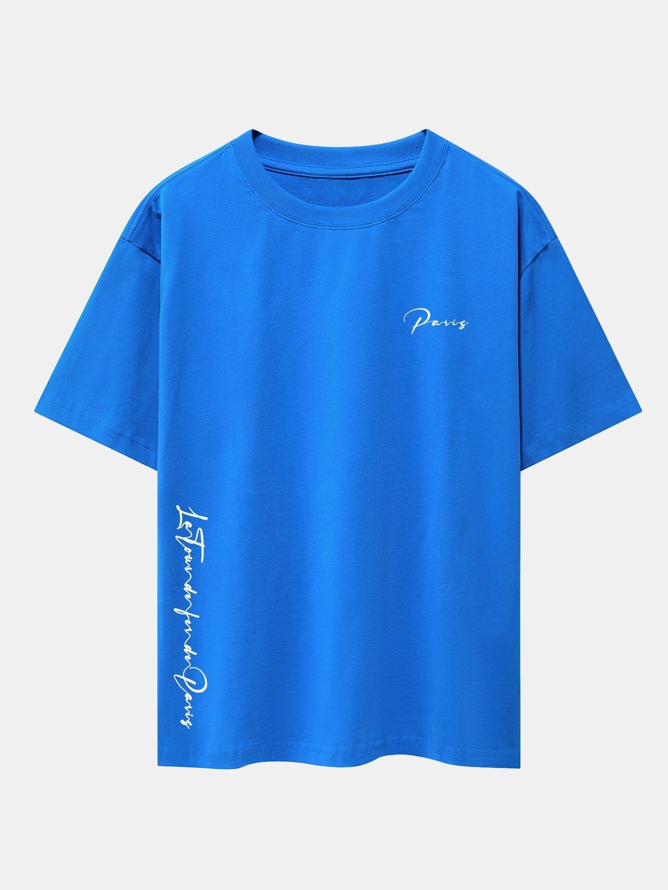 Paris Print Drop Shoulder Oversize T-Shirt