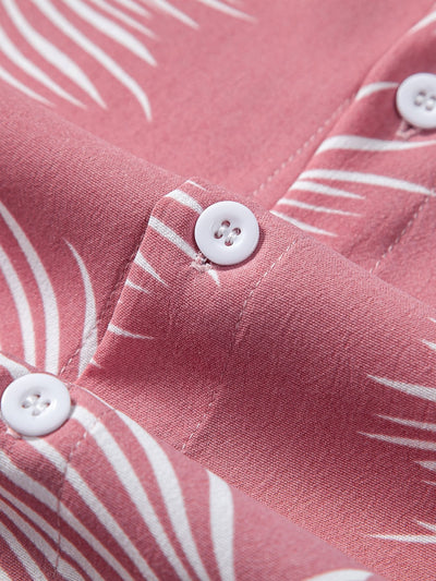 Leaf Print Button Up Shirt