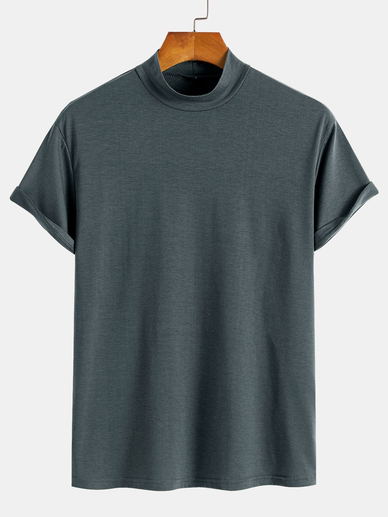 Short Sleeve Mock Neck T-Shirt