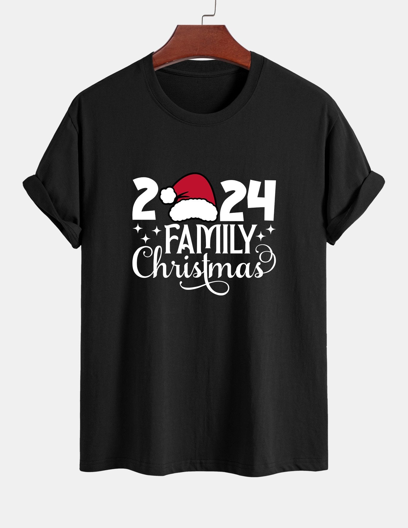 Regular Fit Family Christmas 2024 Print Cotton T-Shirt