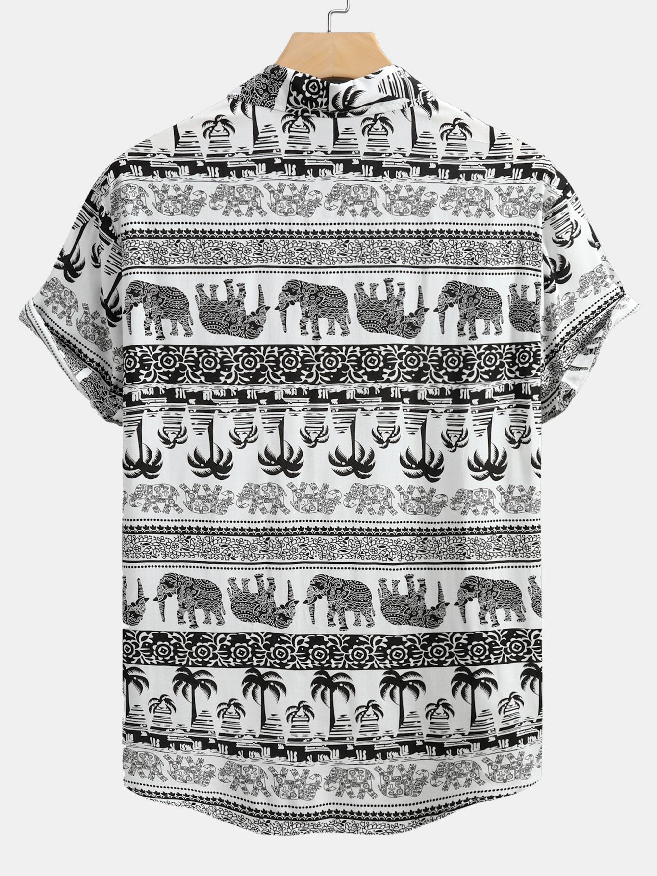 Elephant Print Button Up Shirt