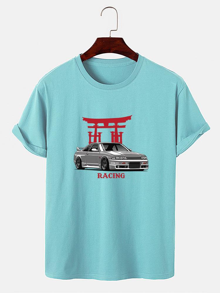 Japanese Shrine Car Print T-Shirt