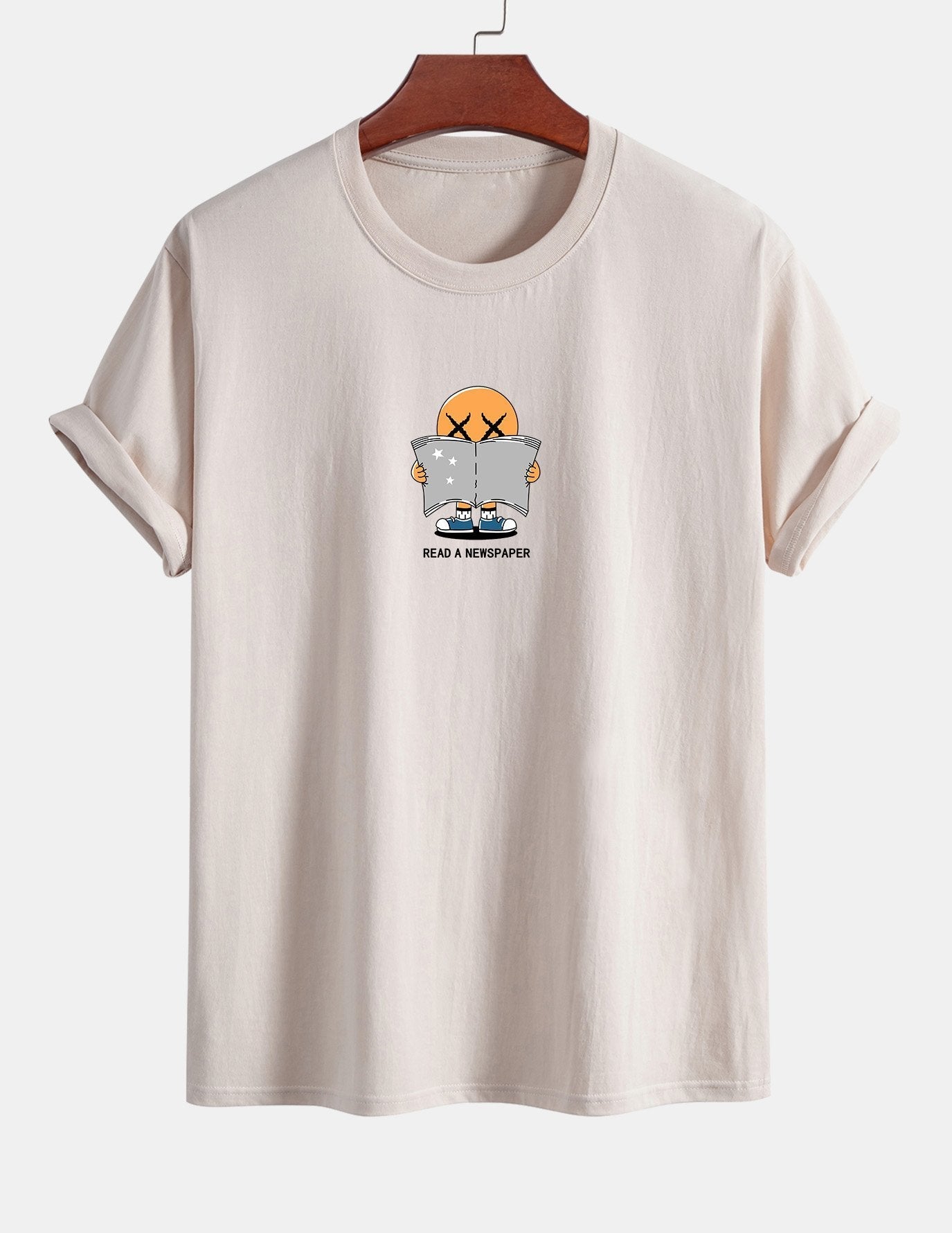 Regular Fit Reading Print Cotton T-Shirt