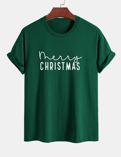 Regular Fit Christmas Print Cotton T-Shirt