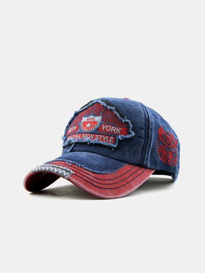 New York Patch Washed Distressed Baseball Cap