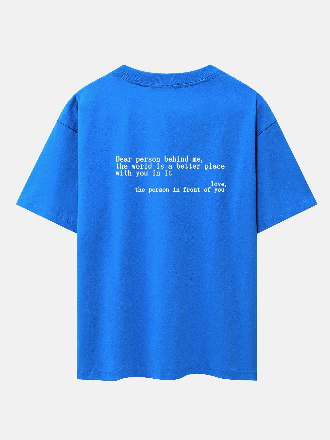 Slogan Back Print Drop Shoulder Oversize T-Shirt