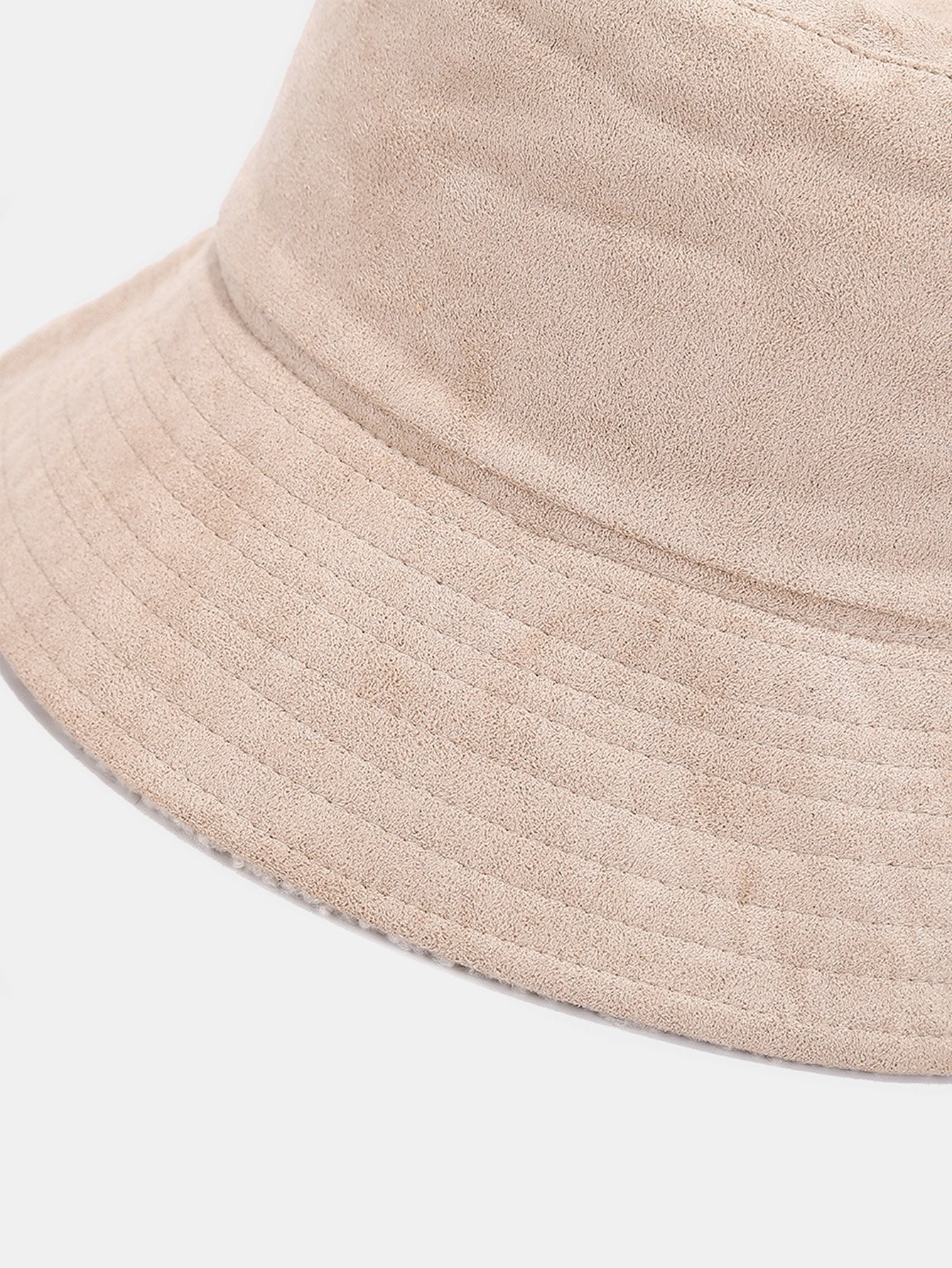 Double Side Reversible Faux Suede Plush Bucket Hat