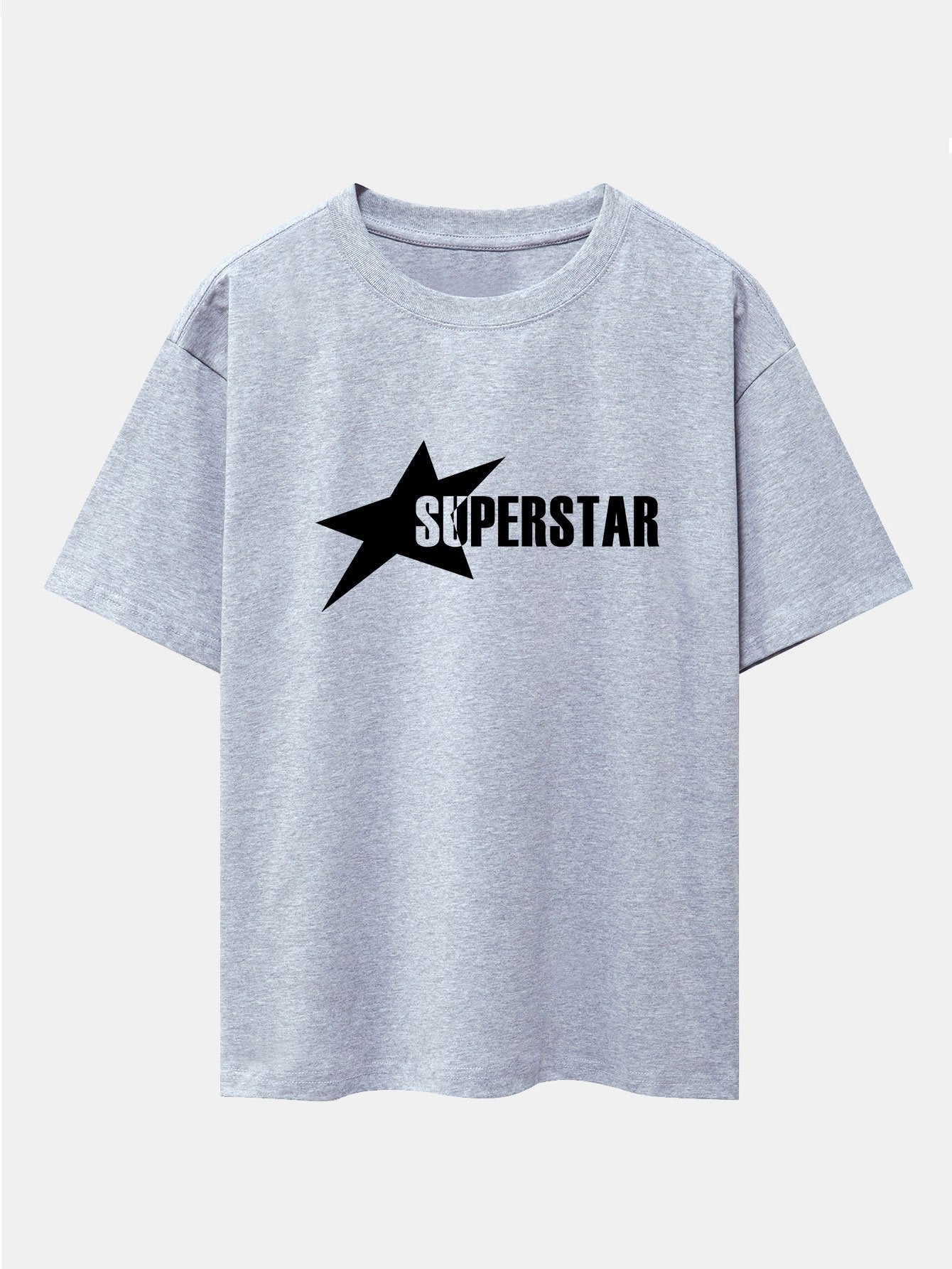 Superstar Print Drop Shoulder Oversize T-Shirt