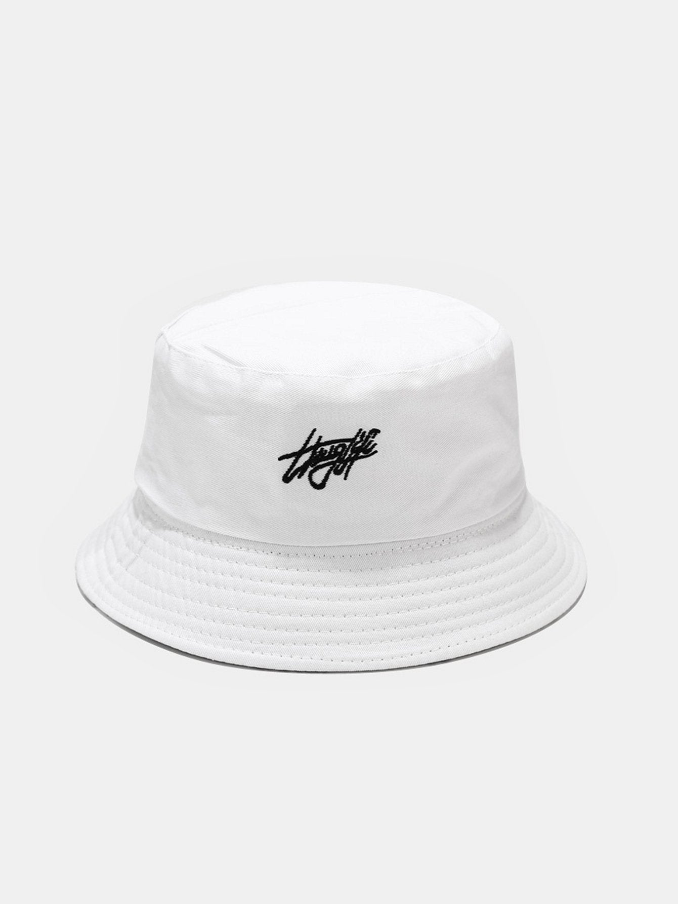 Double Side Reversible Slogan Pattern Bucket Hat