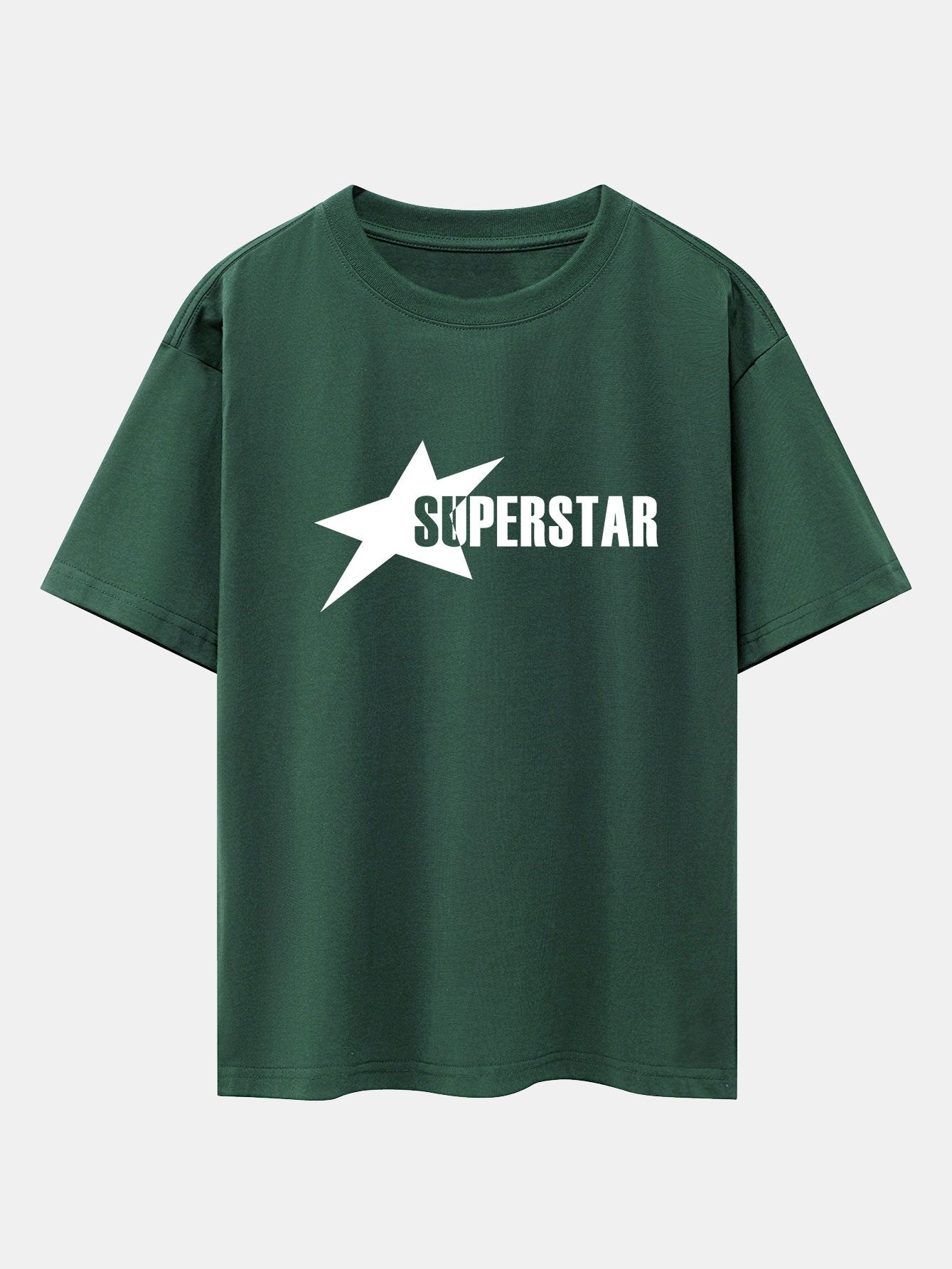 Superstar Print Drop Shoulder Oversize T-Shirt