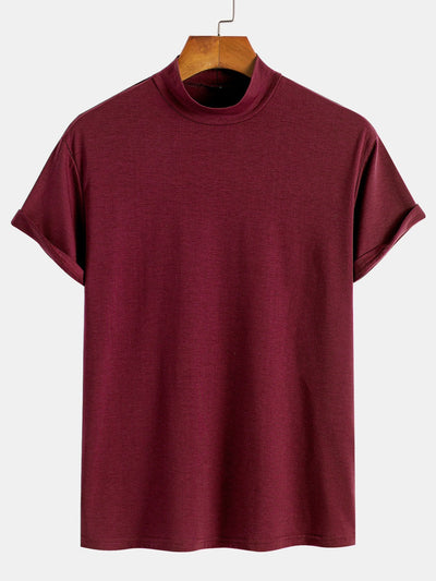Short Sleeve Mock Neck T-Shirt