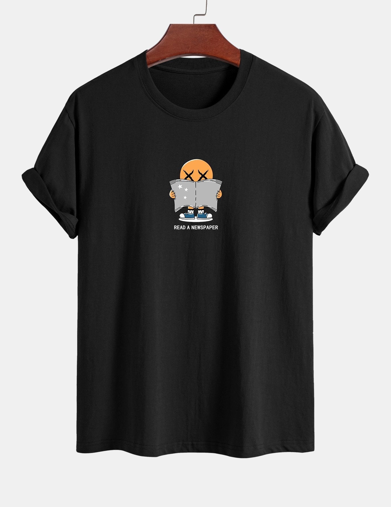 Regular Fit Reading Print Cotton T-Shirt