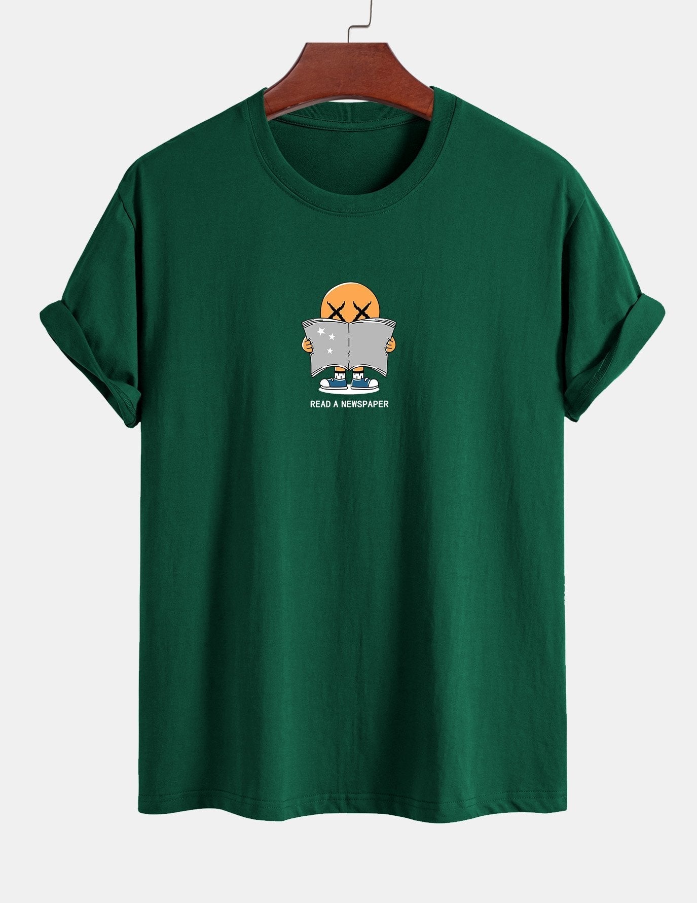 Regular Fit Reading Print Cotton T-Shirt