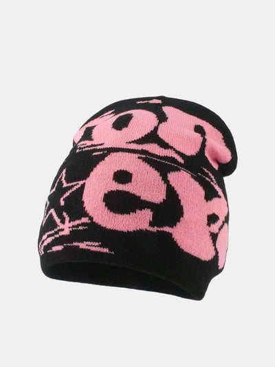 Fashion Slogan Pattern Warm Knit Beanie Hat