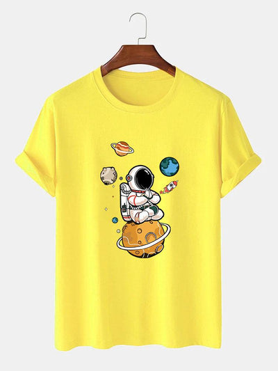 Planet Astronaut Print T-Shirt