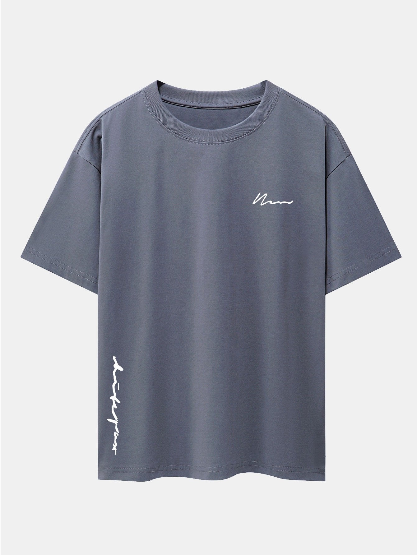 Slogan Print Drop Shoulder Oversize T-Shirt